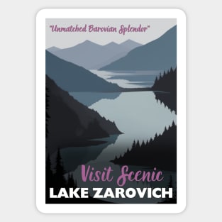 Lake Zarovich Tourism Poster - Barovia Ravenloft D&D Art Sticker Sticker